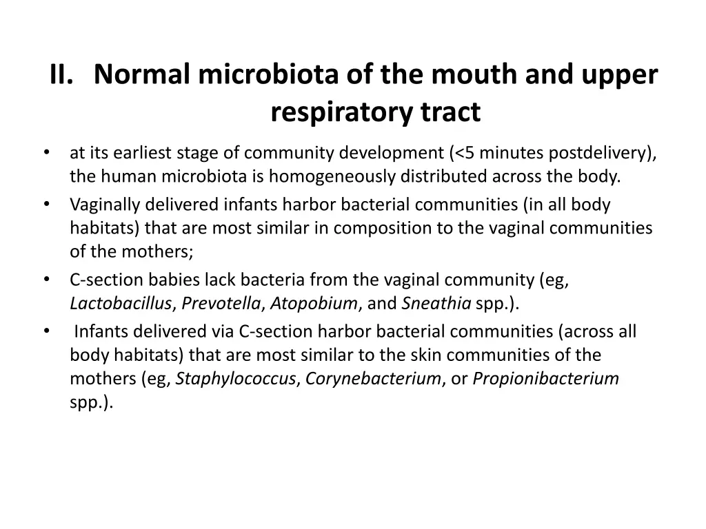 ii normal microbiota of the mouth and upper