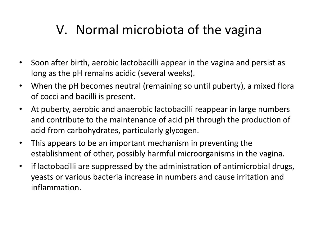 v normal microbiota of the vagina