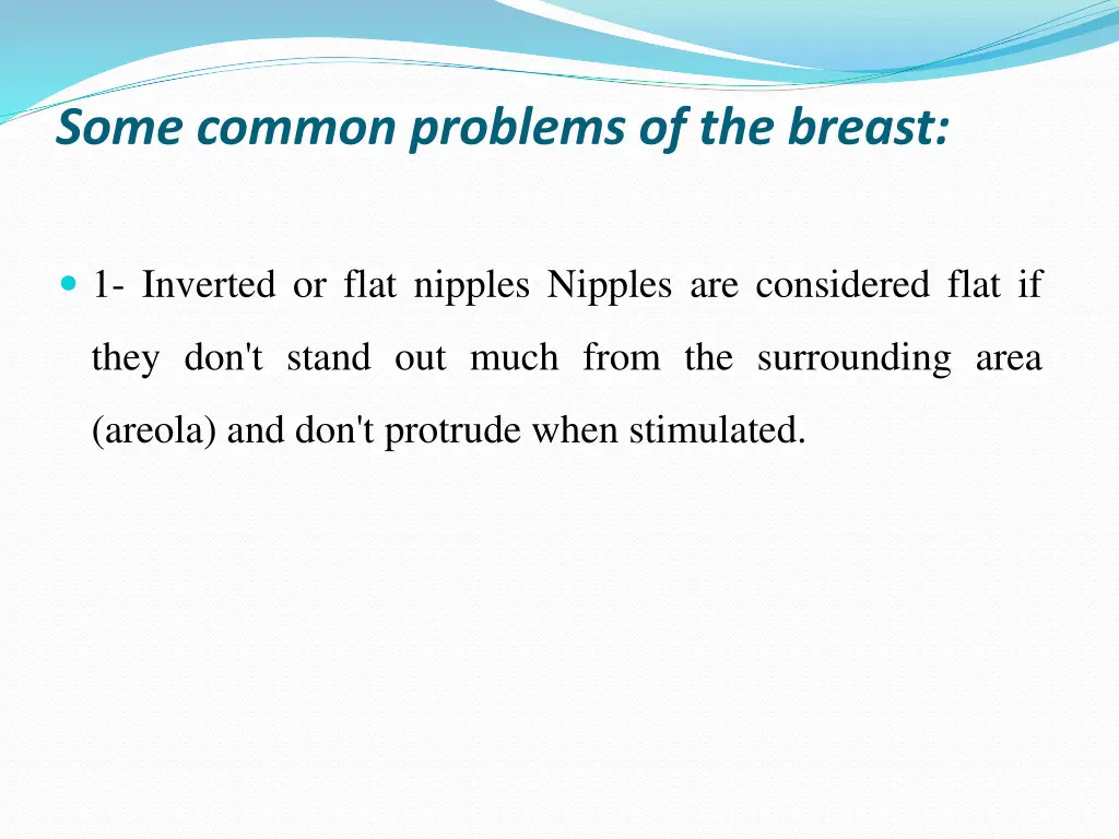 some common problems of the breast