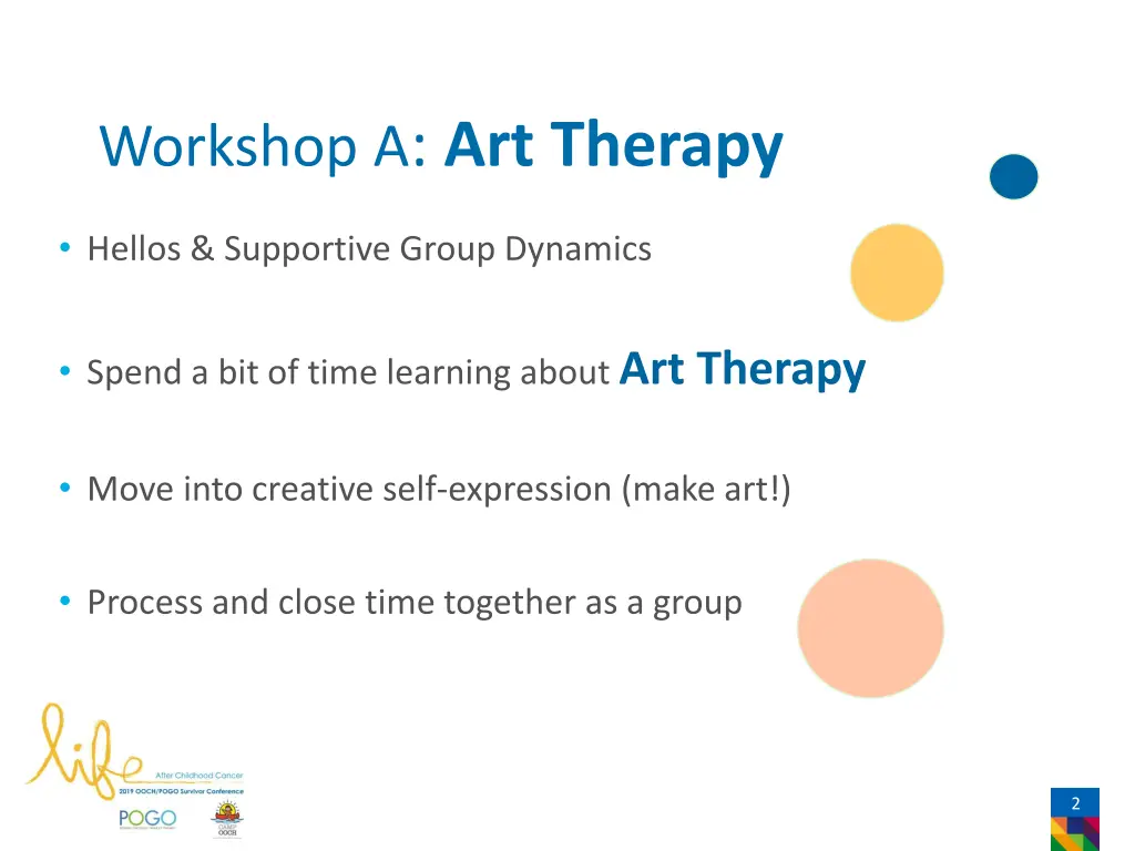 workshop a art therapy