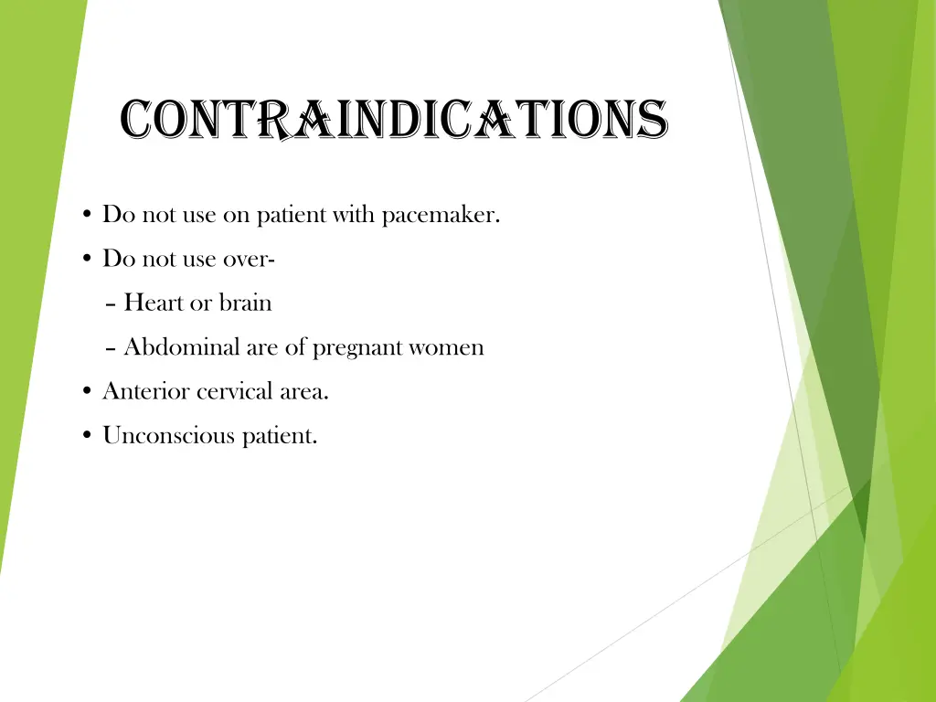 contraindications