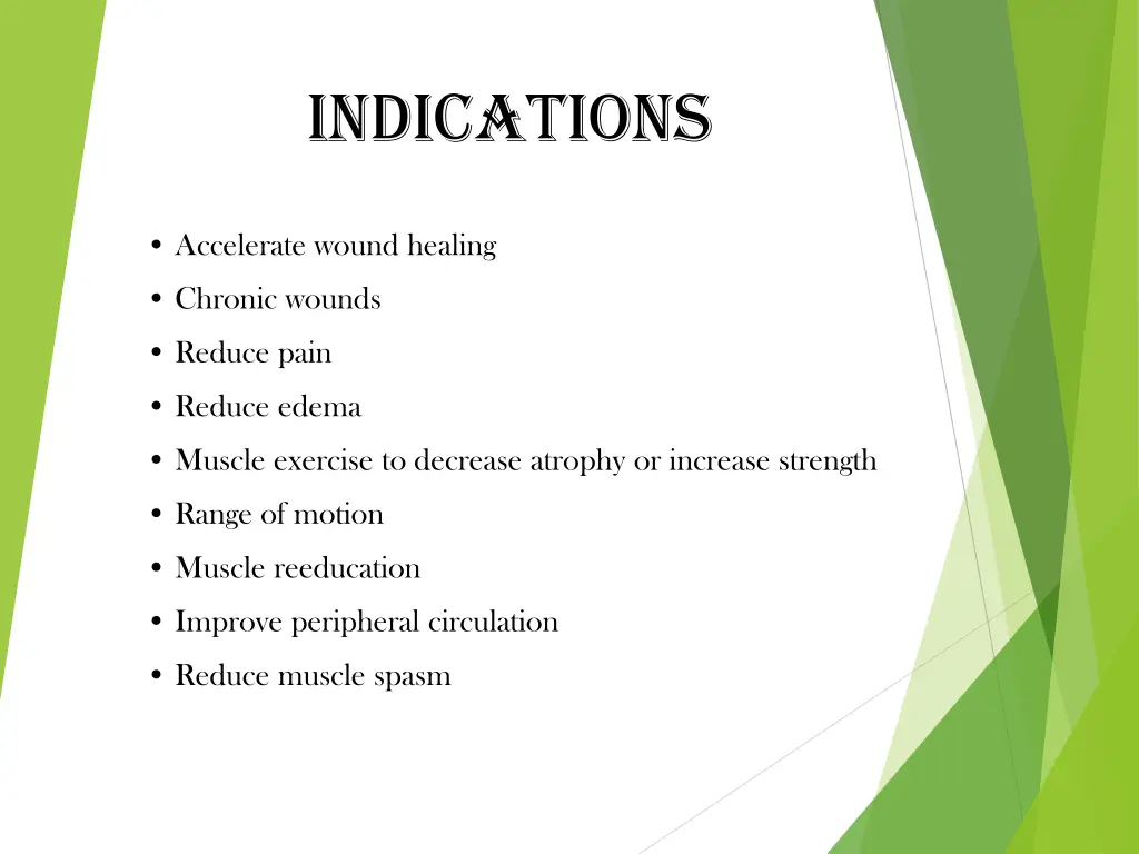 indications