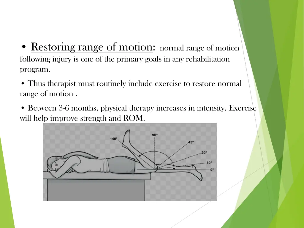 restoring range of motion normal range of motion