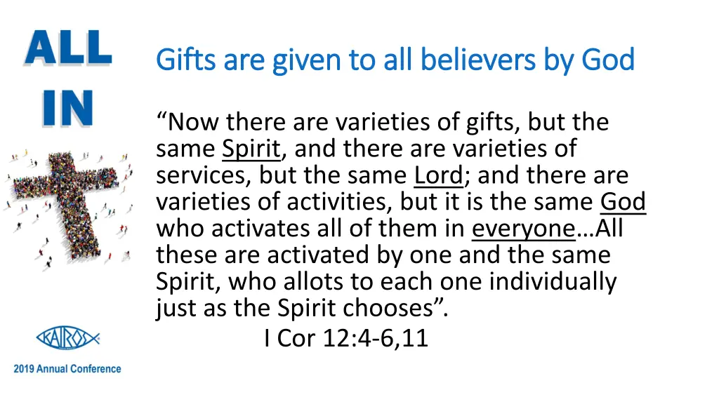 gifts are given to all believers by god gifts