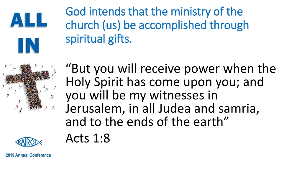 god intends that the ministry of the god intends