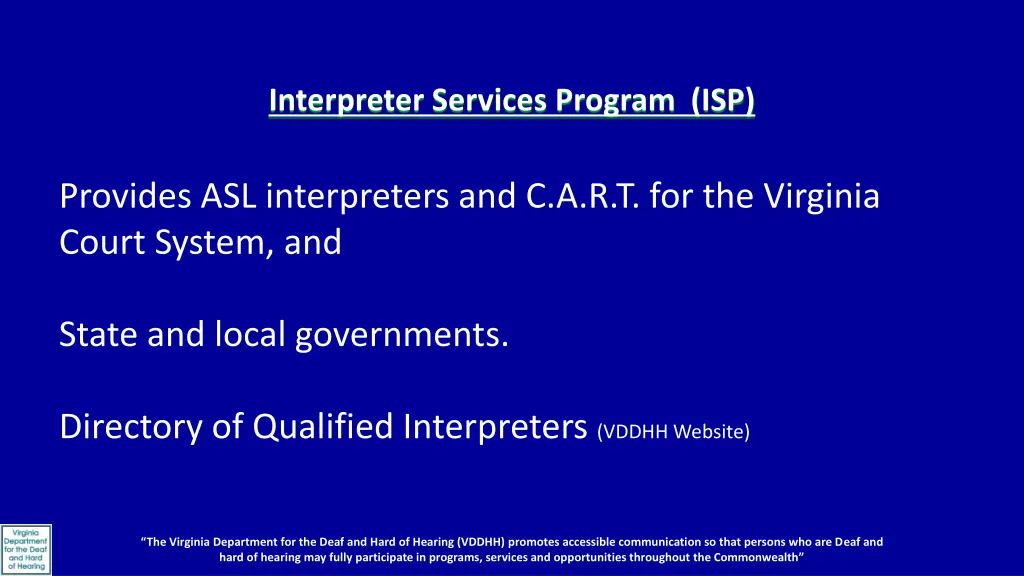 interpreter services program isp