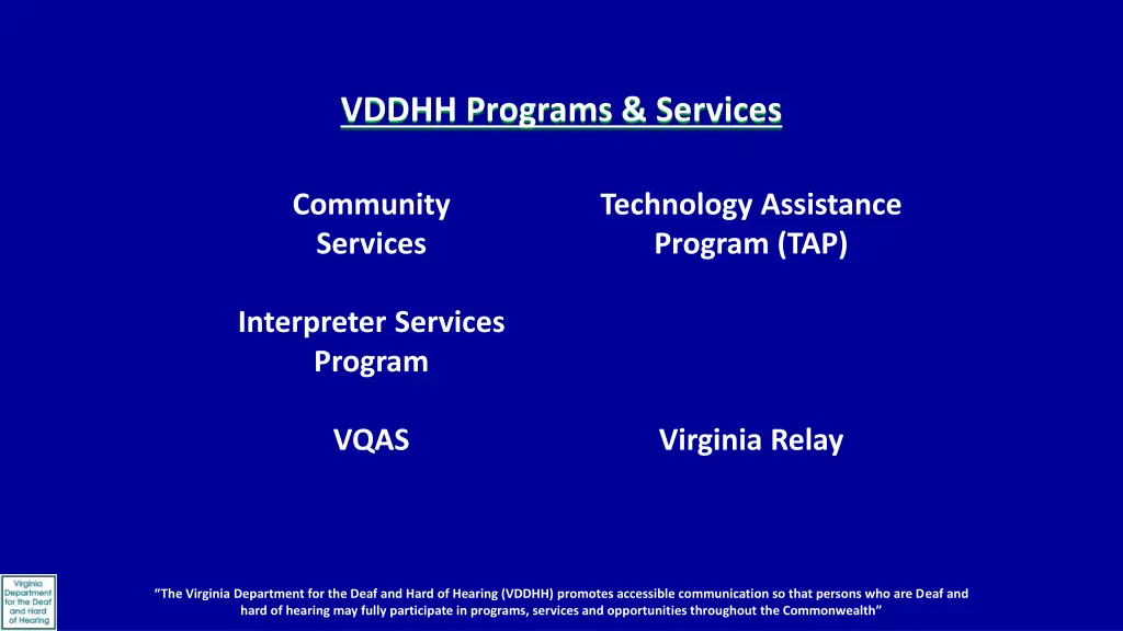 vddhh programs services