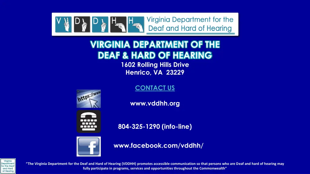 virginia department of the deaf hard of hearing