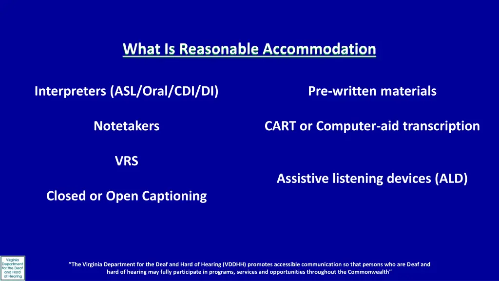 what is reasonable accommodation