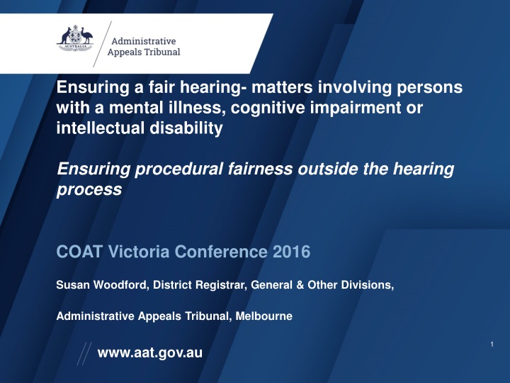 ensuring a fair hearing matters involving persons