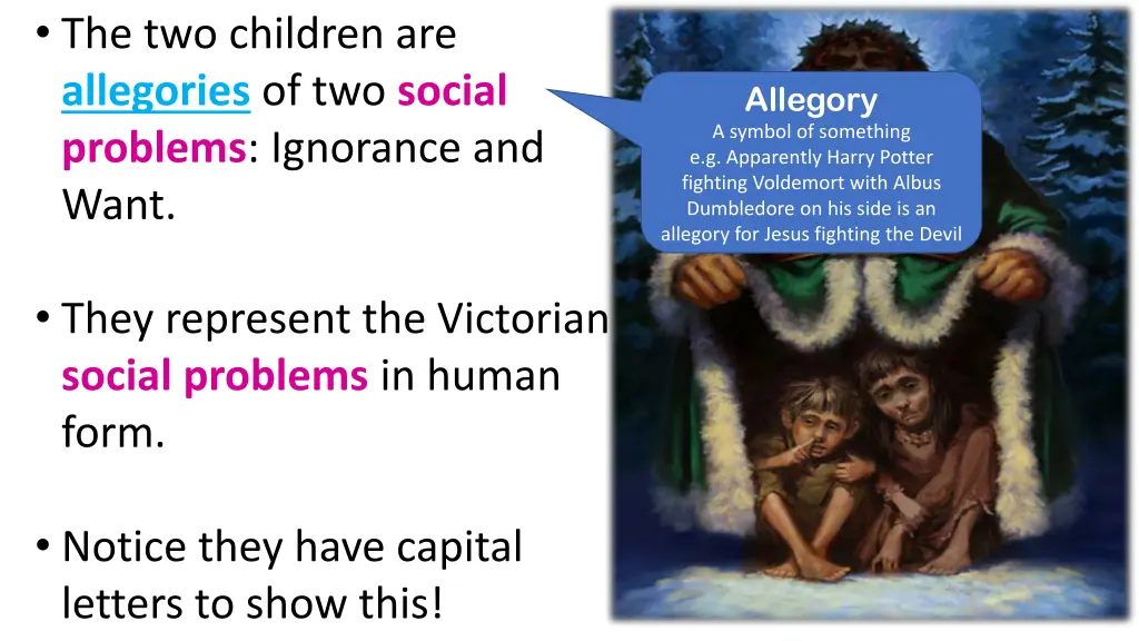 the two children are allegories of two social