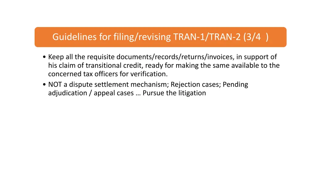 guidelines for filing revising tran 1 tran 2 3 4