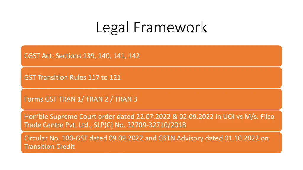 legal framework