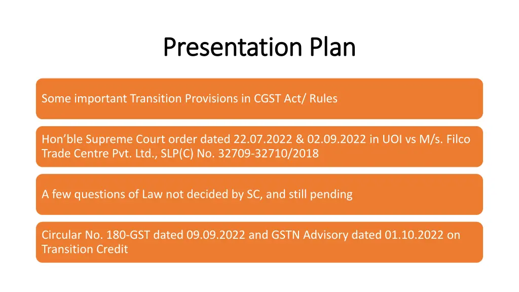 presentation plan presentation plan