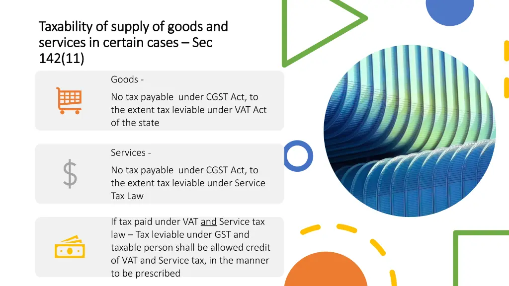 taxability of supply of goods and taxability