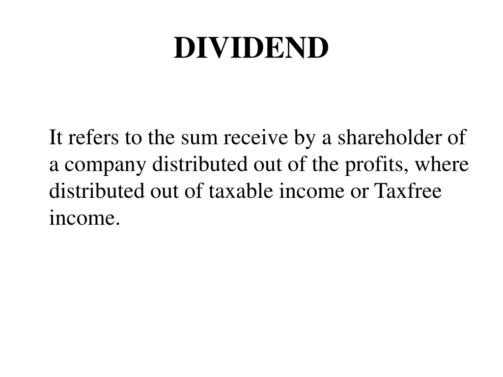 dividend