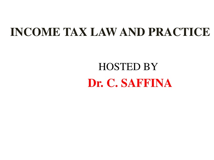 income tax law and practice