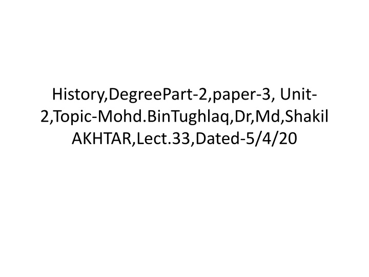 history degreepart 2 paper 3 unit 2 topic mohd