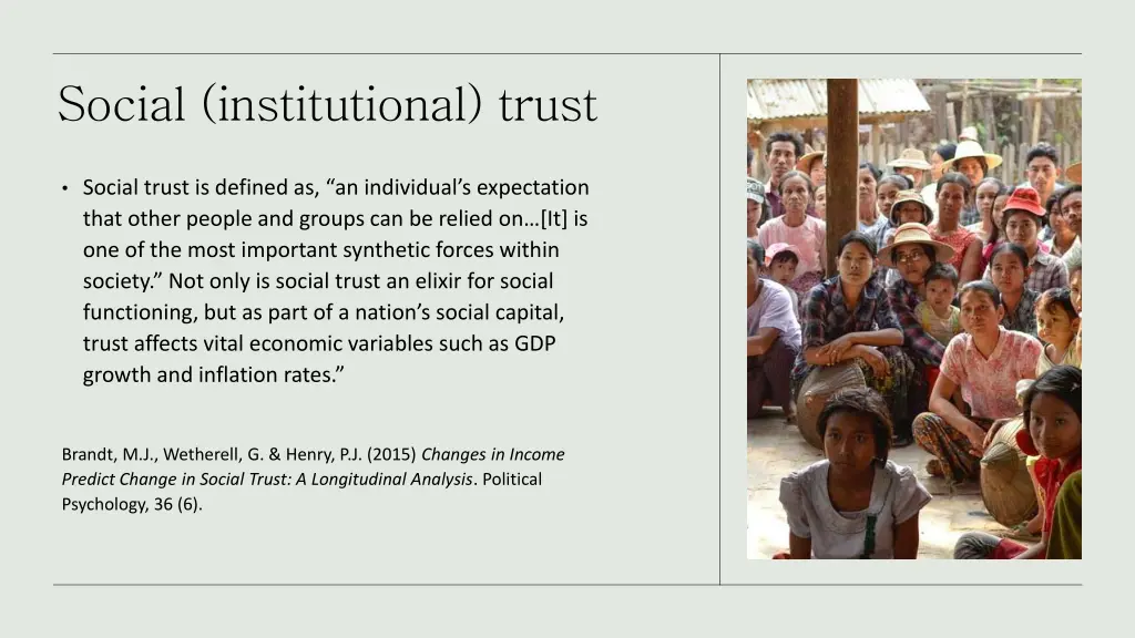 social institutional trust