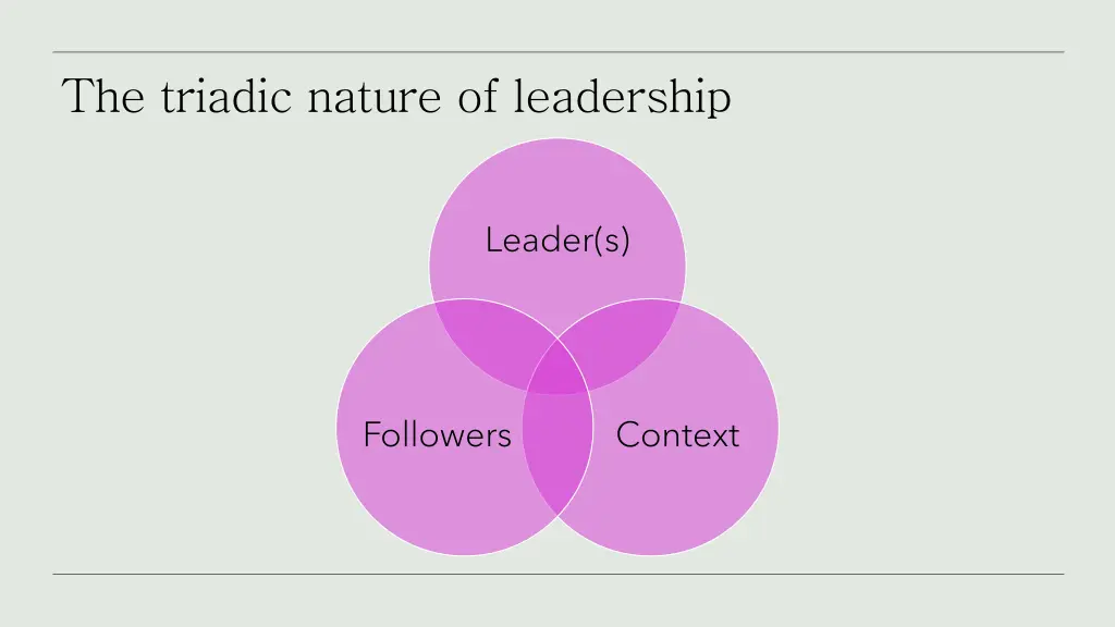 the triadic nature of leadership