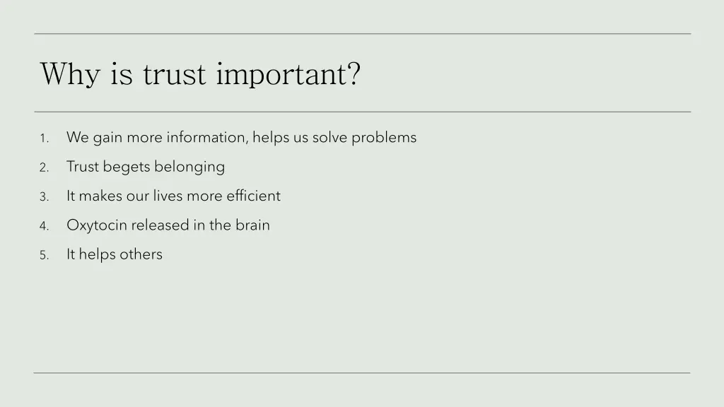 why is trust important