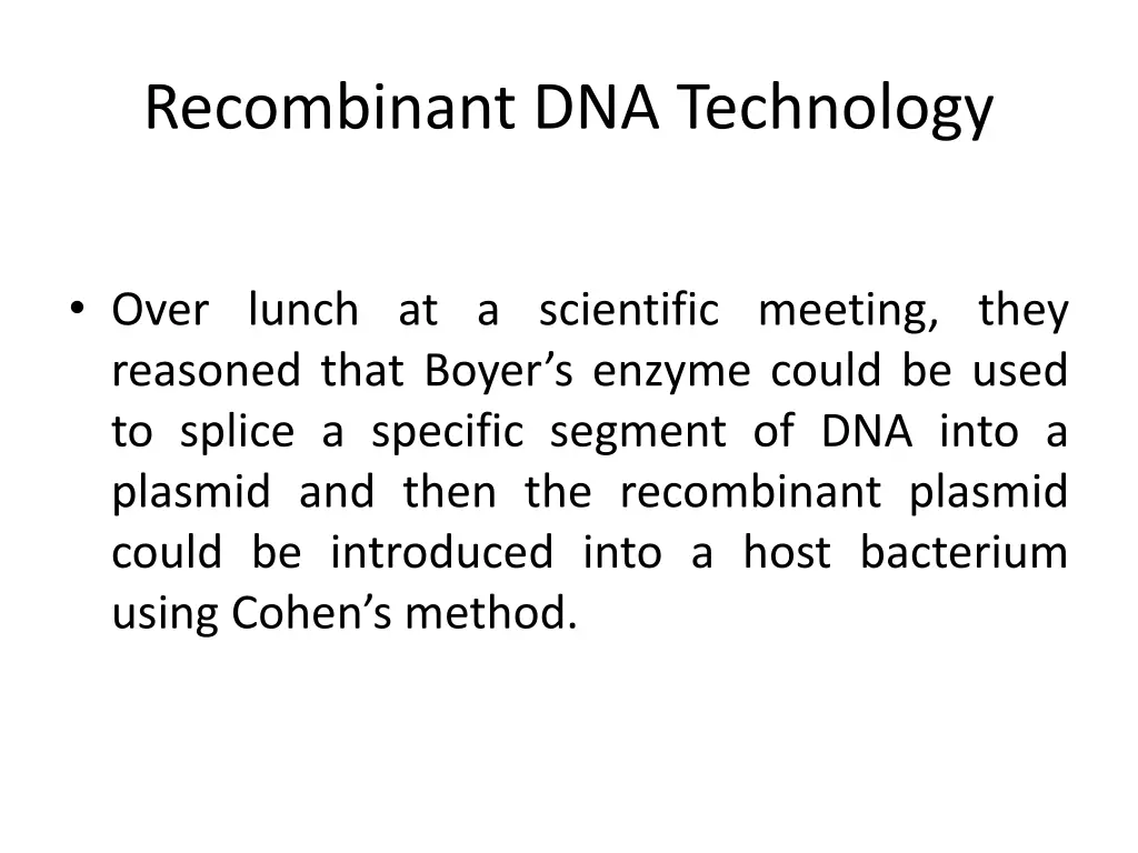 recombinant dna technology 1