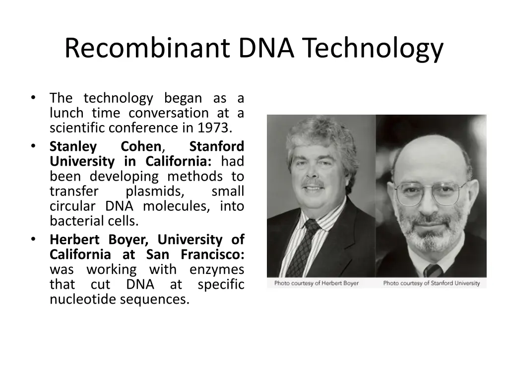 recombinant dna technology