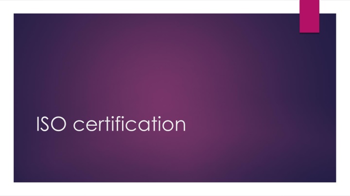 iso certification