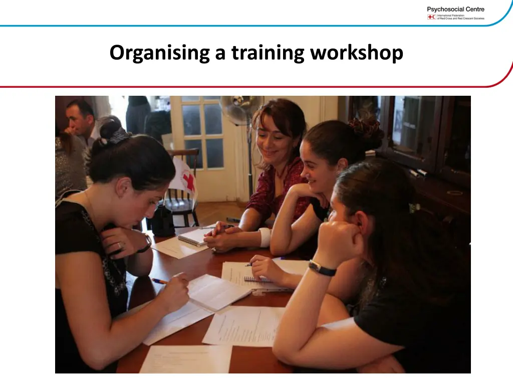 organising a training workshop