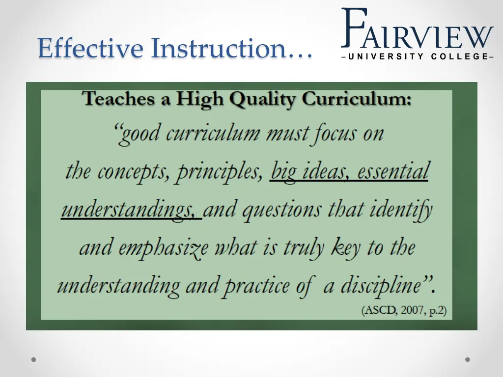 effective instruction