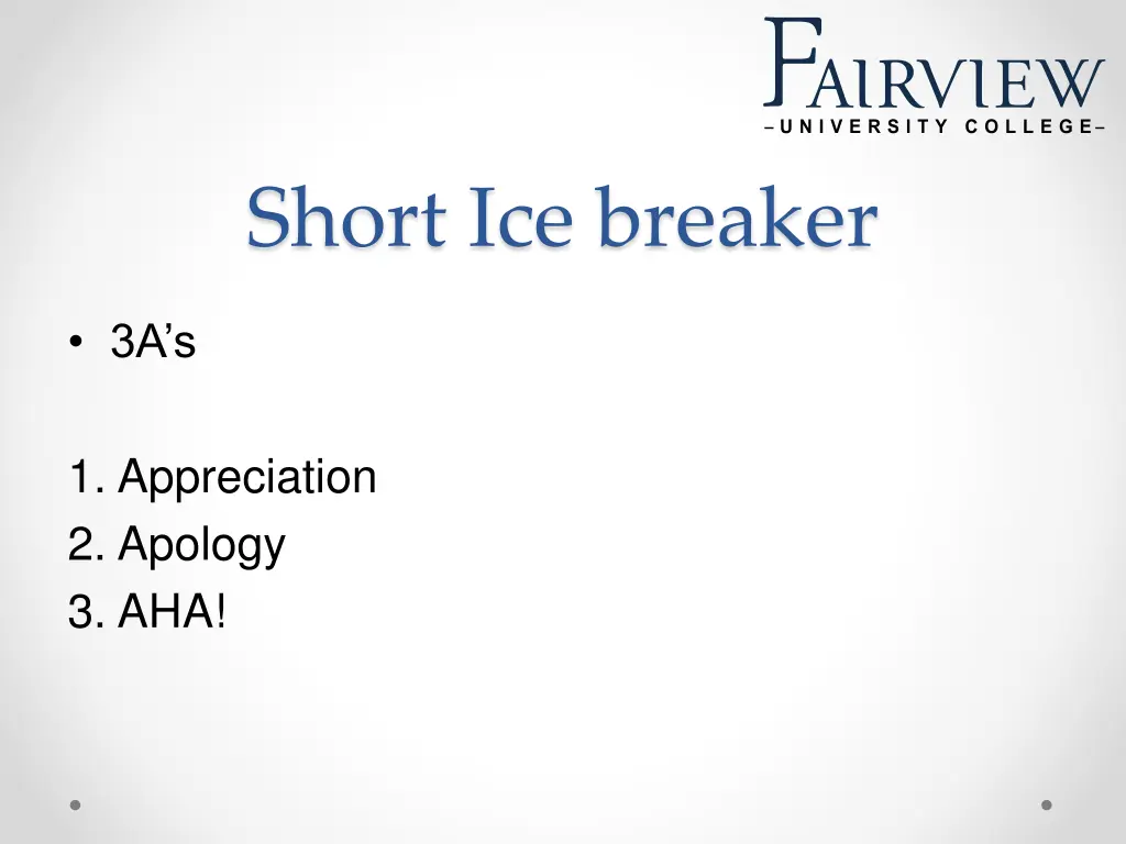 short ice breaker