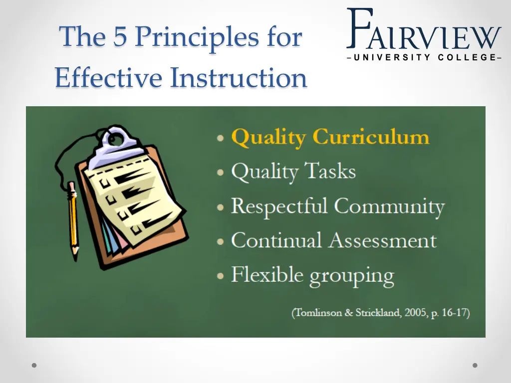 the 5 principles for effective instruction