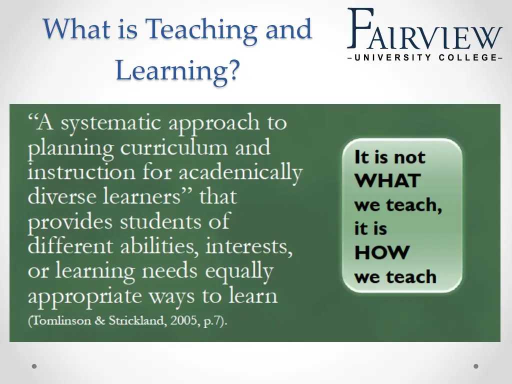 what is teaching and learning