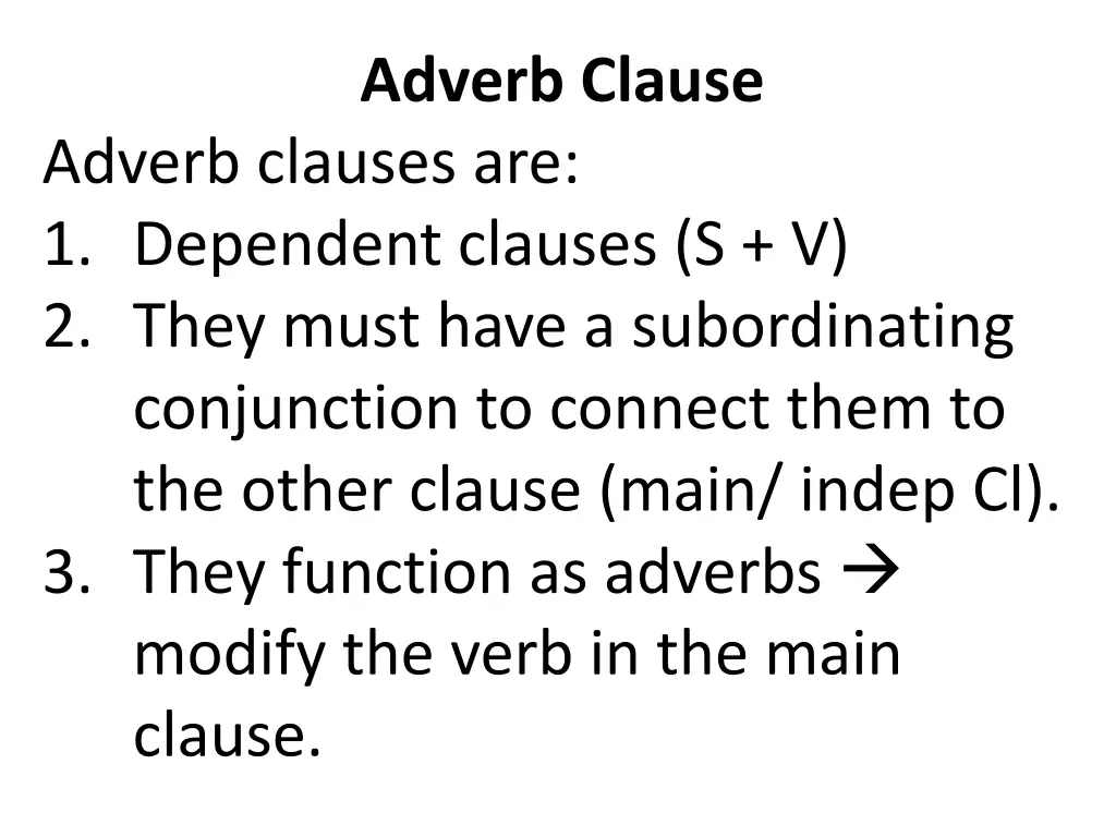 adverb clause