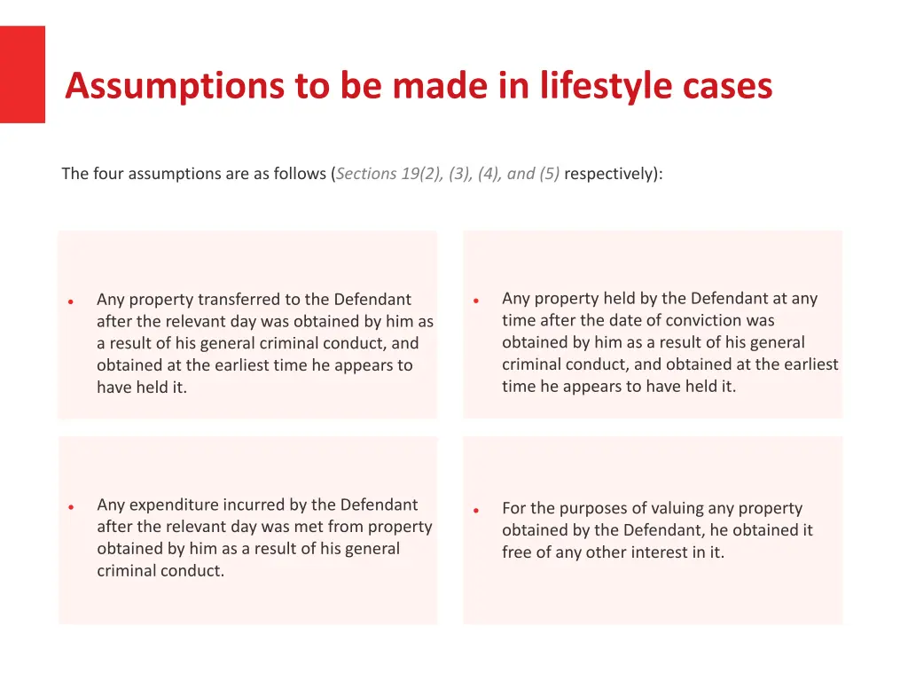 assumptions to be made in lifestyle cases 1