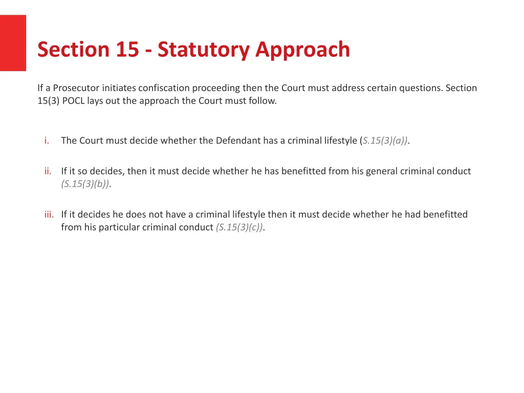 section 15 statutory approach