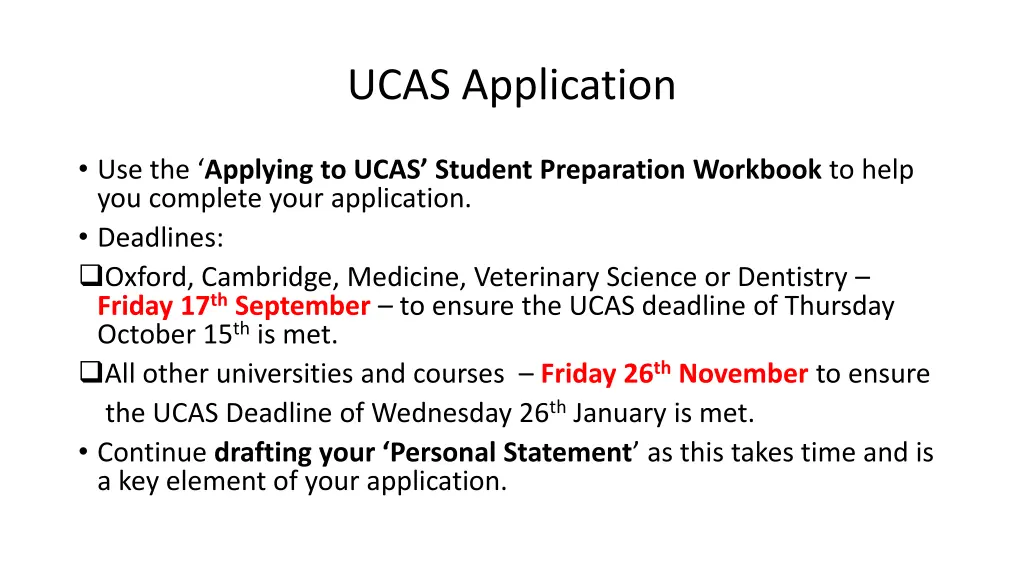 ucas application