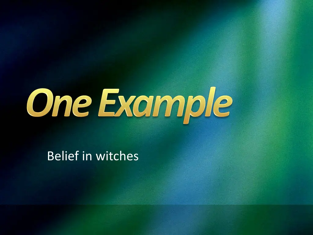 belief in witches