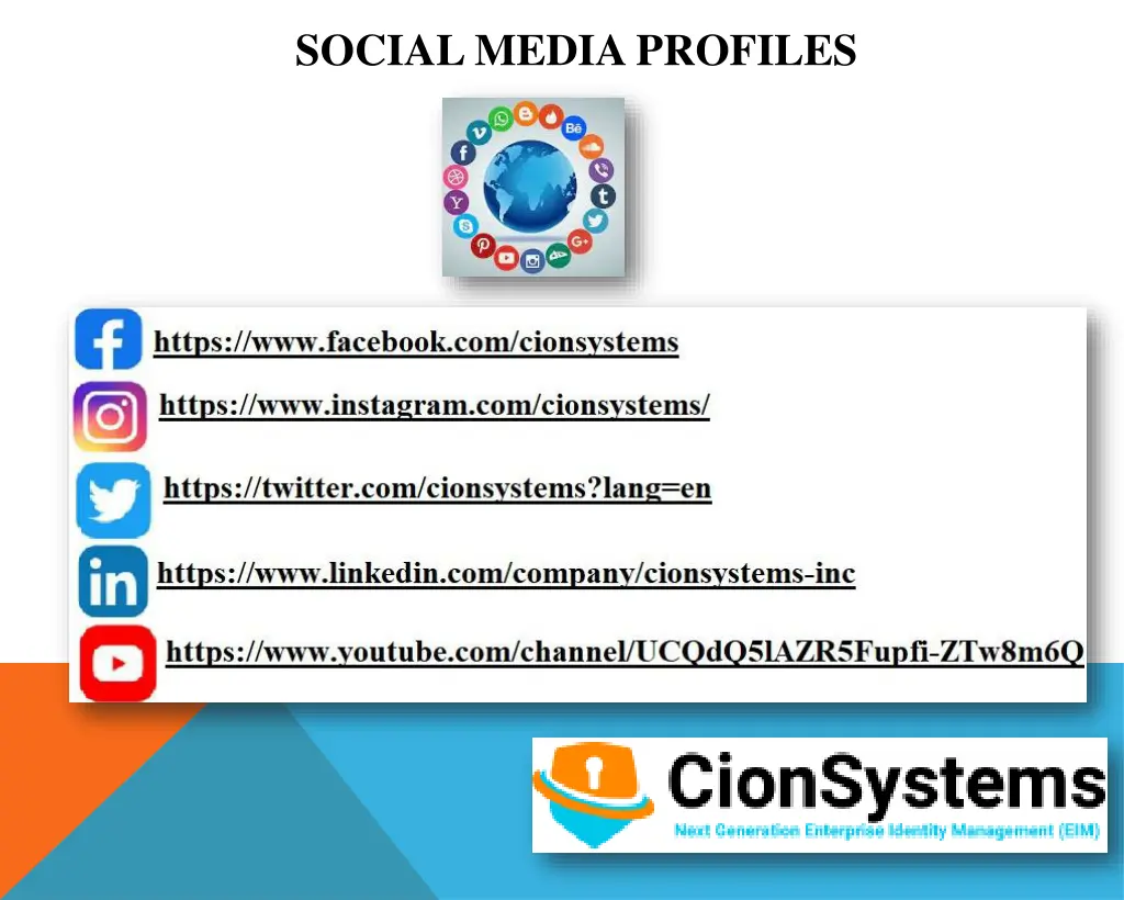 social media profiles