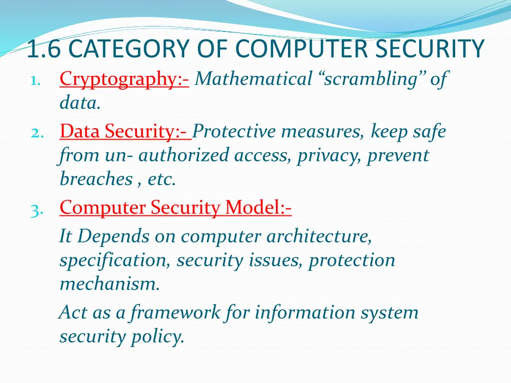 1 6 category of computer security 1 cryptography