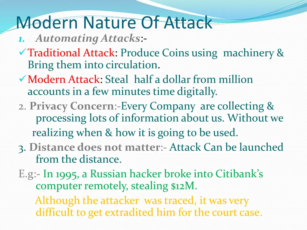 modern nature of attack 1 automating attacks