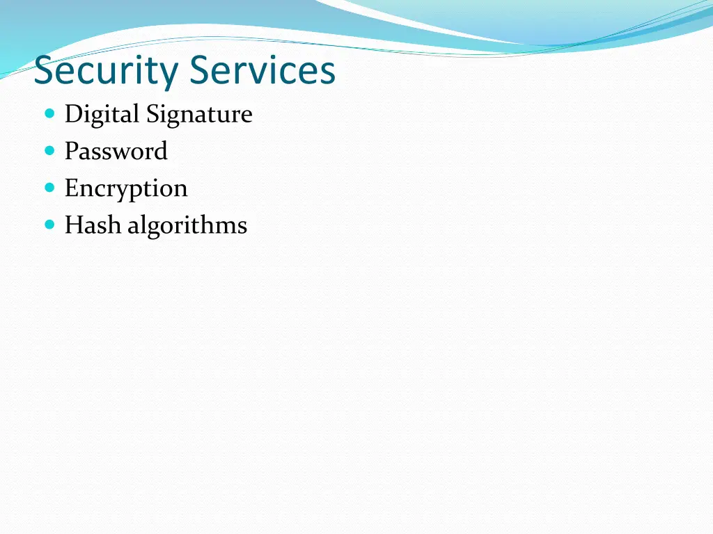 security services digital signature password