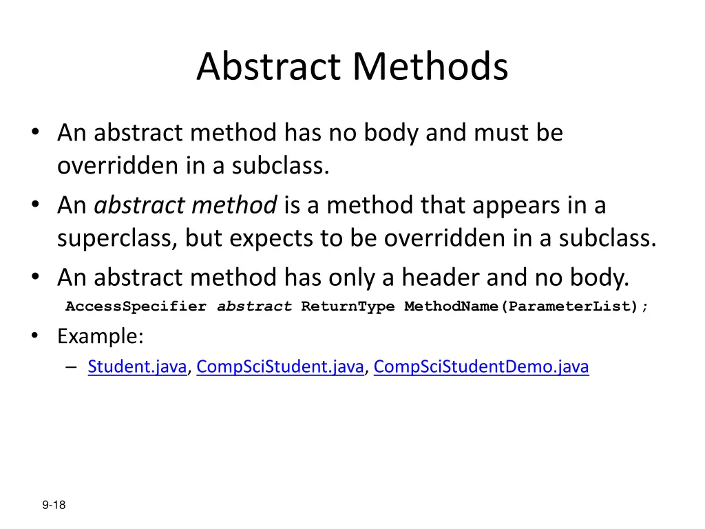 abstract methods