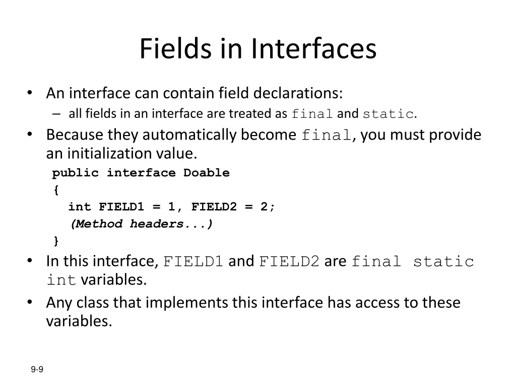 fields in interfaces