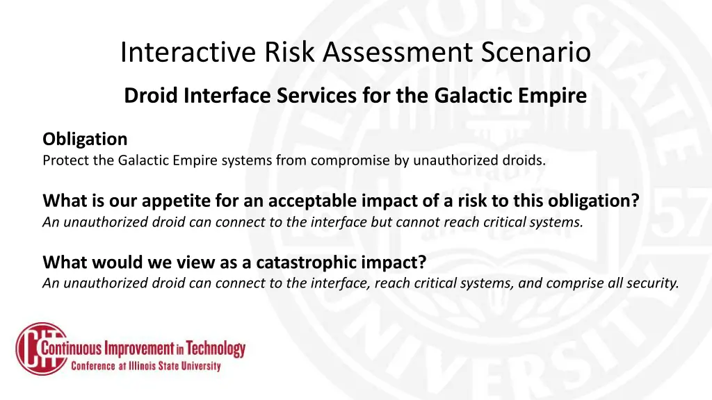 interactive risk assessment scenario 1