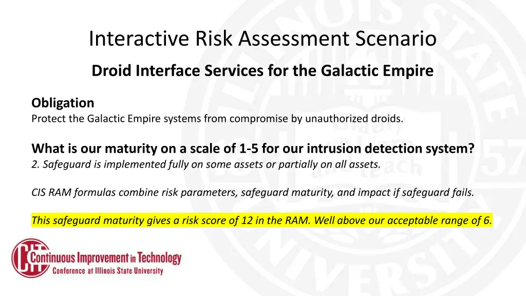 interactive risk assessment scenario 5