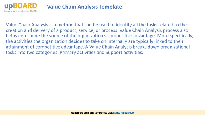 value chain analysis template