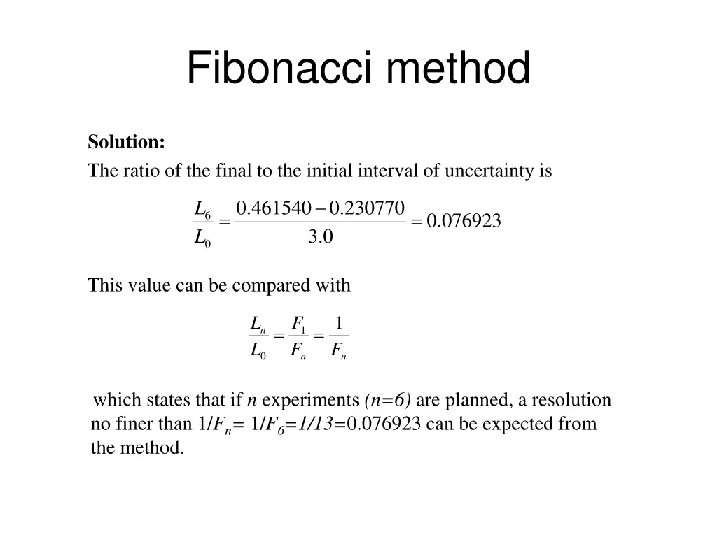 fibonacci method 18