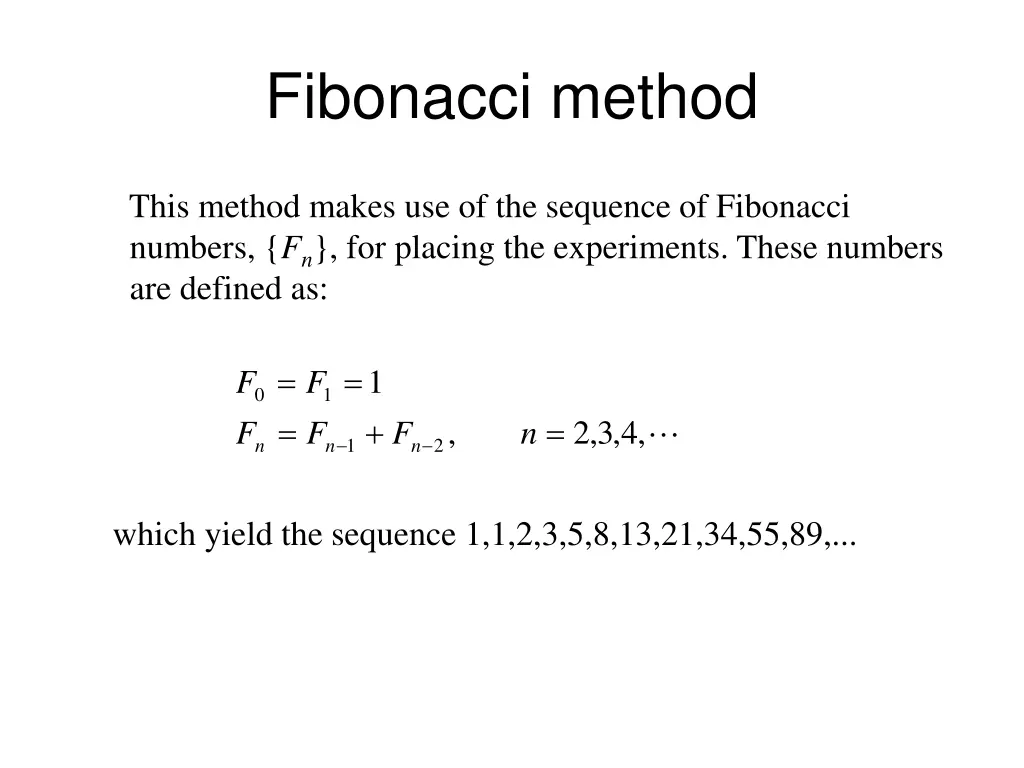 fibonacci method 2