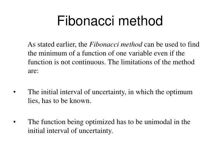 fibonacci method